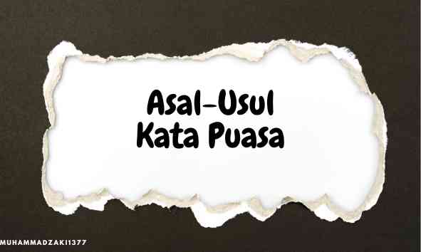 Asal-usul kata puasa