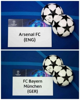 Arsenal akan berhadapan dengan Bayern Munchen di babak perempatfinal UCL 2023-24. Sumber: getty images.