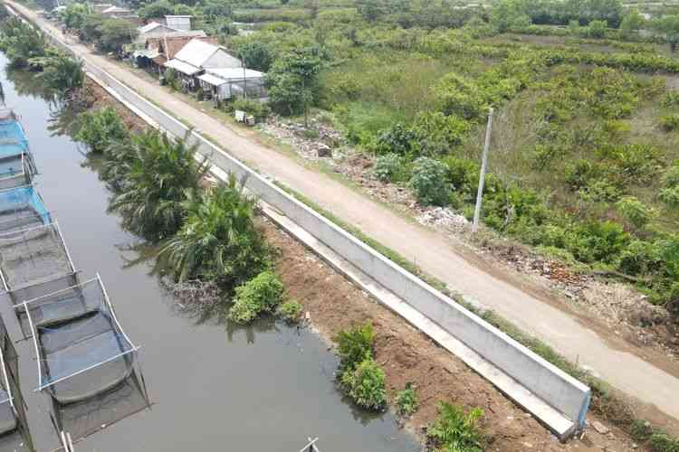 Salah satu proyek penanganan banjir rob di Jateng.(Dok. BBWS Pemali Juana via Kompas.com )