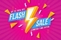 Ilustrasi flash sale di aplikasi belanja. (Freepik.com)