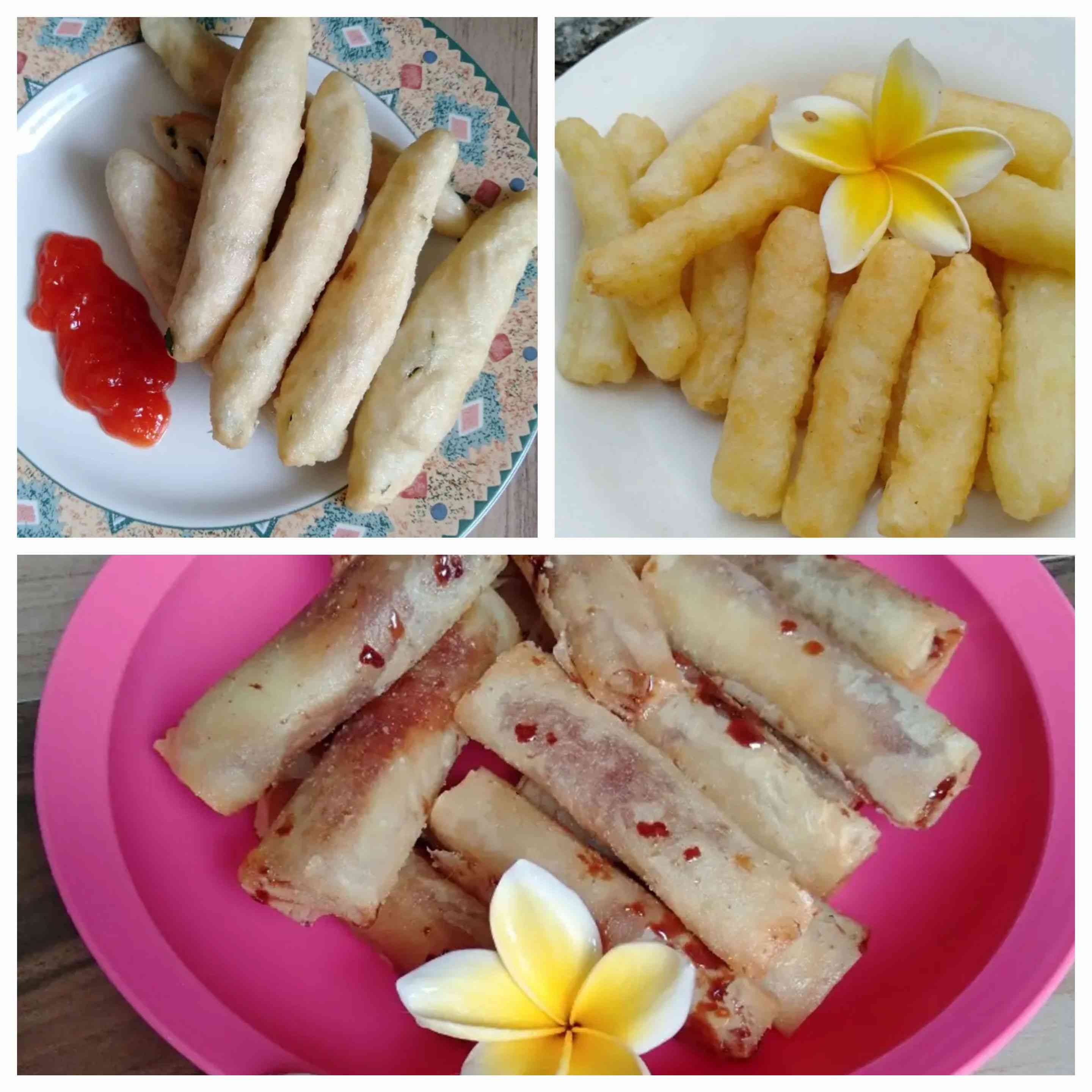 otak2 ekonomis, stik kentang keju, pisang gula aren | dokpri.