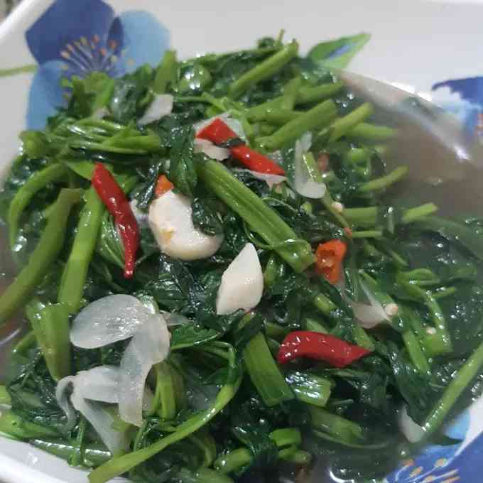 Tumis kangkung.(Foto: Dokumen pribadi)