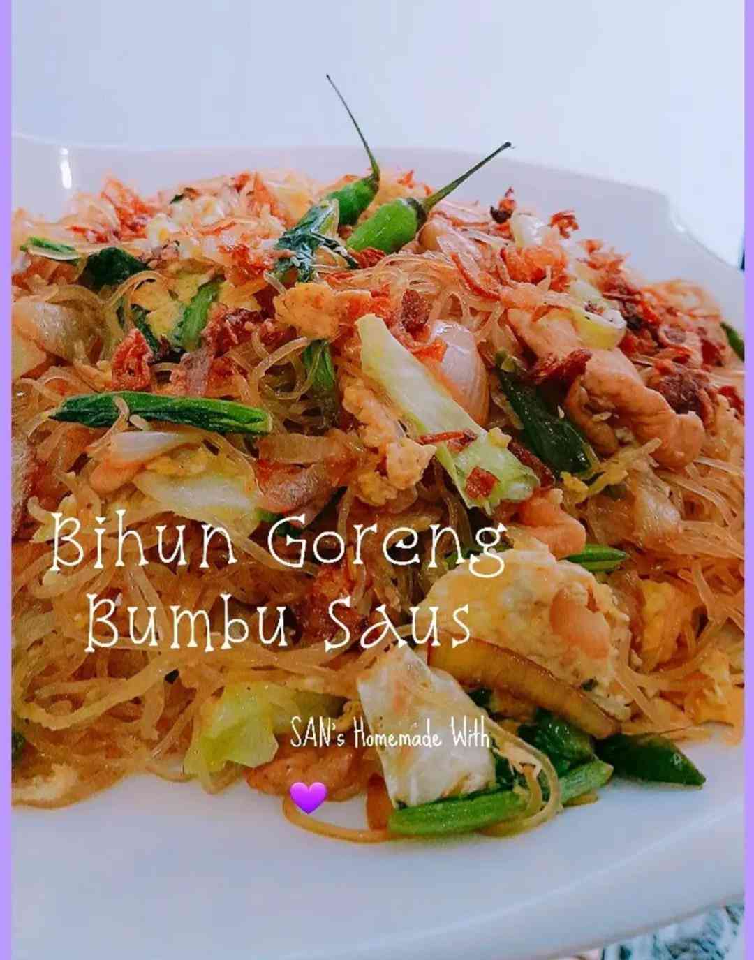 Bihun goreng less oil (Dok. pribadi)