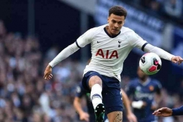 Dele Alli dalam laga Tottenham vs Watford 19 Oktober 2019.  sumber :  (AFP/GLYN KIRK) via kompas.com