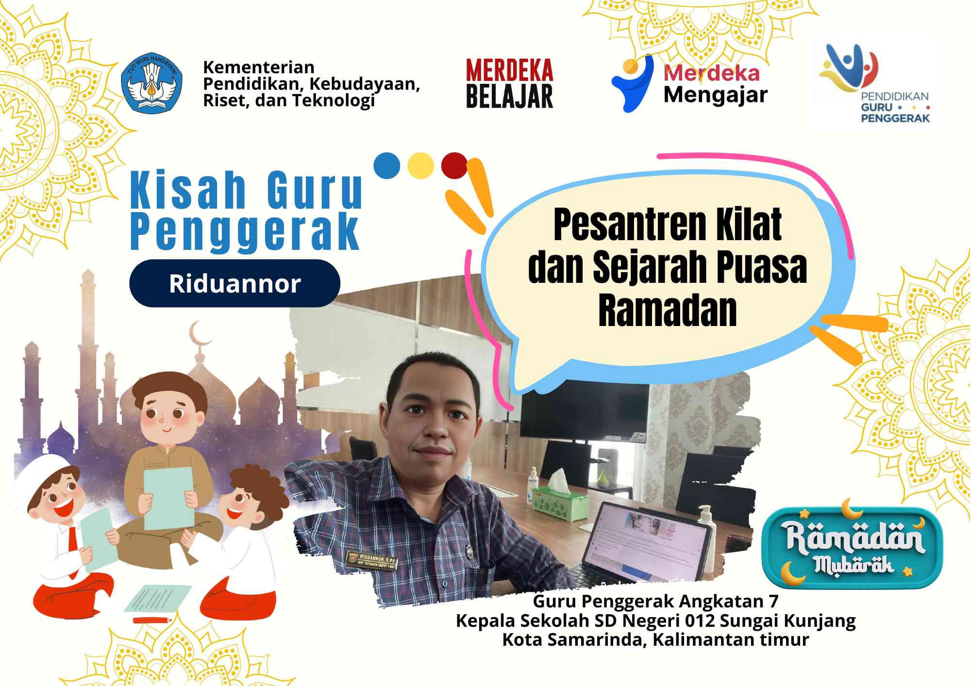 Covery story Pesantren Kilat dan Sejarah Ramadan diolah menggunakan Canva (Dokumen pribadi/RIDUANNOR)