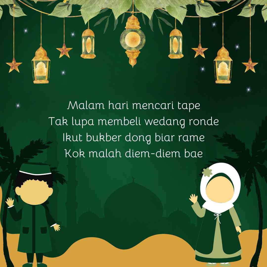 Pantun ajakan bukber. (Edit by Siska Fajarrany via canva)