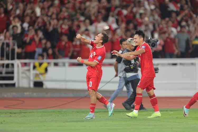 Egy merayakan gol ke gawang Vietnam. (kompas.com/Antonius aditya mahendra)