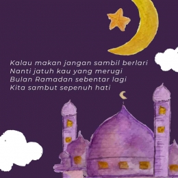Pantun menyambut Ramadan. (Edit by Siska Fajarrany via canva.com)