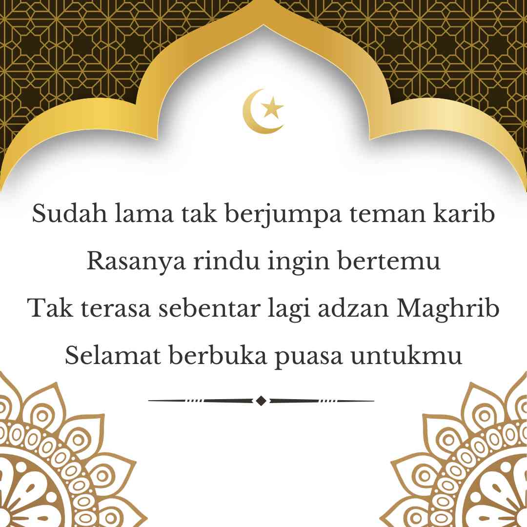 Pantun ucapan berbuka puasa. (Edit by Siska Fajarrany via canva)