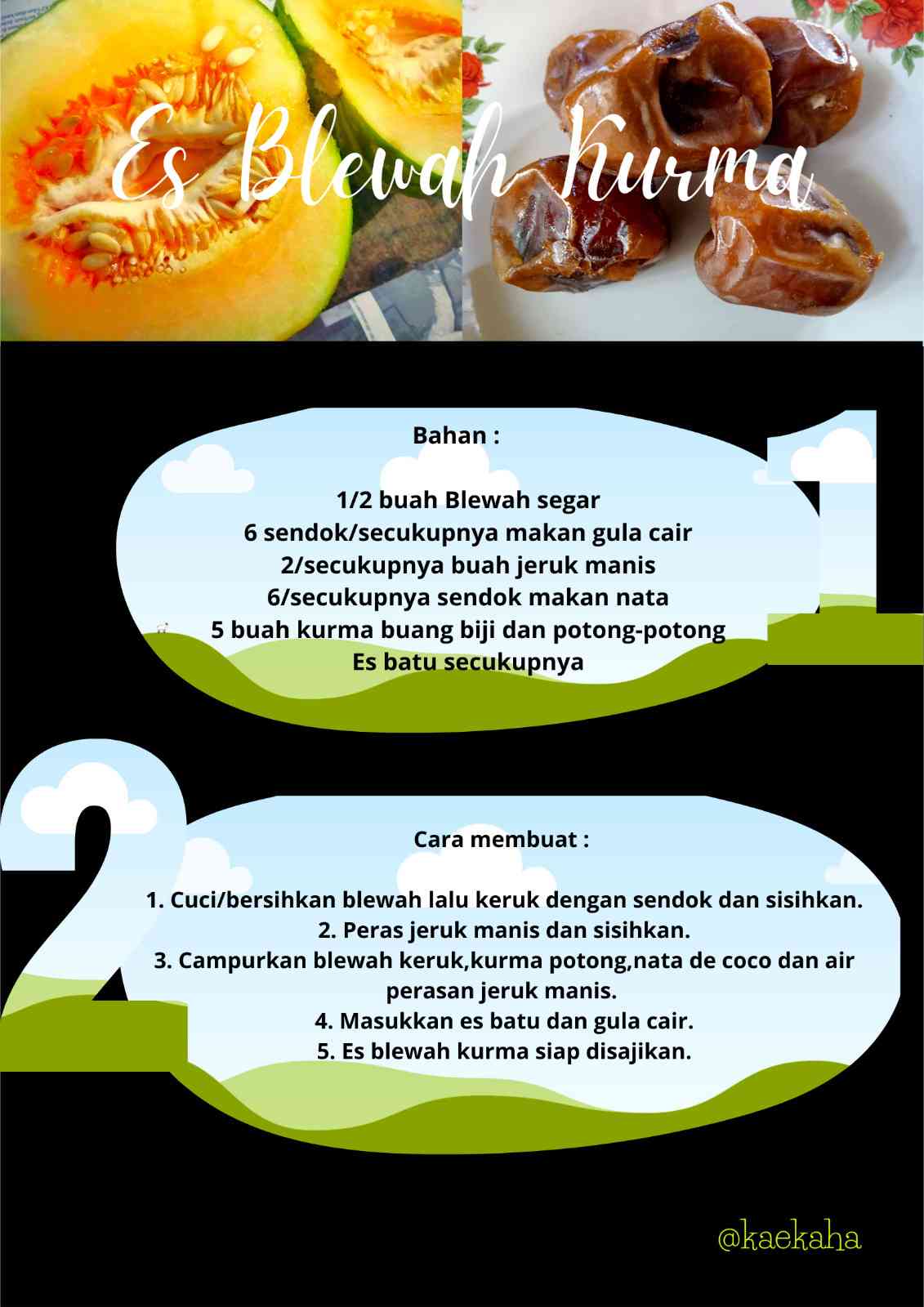 Infografis Es Blewah-Kurma | @kaekaha