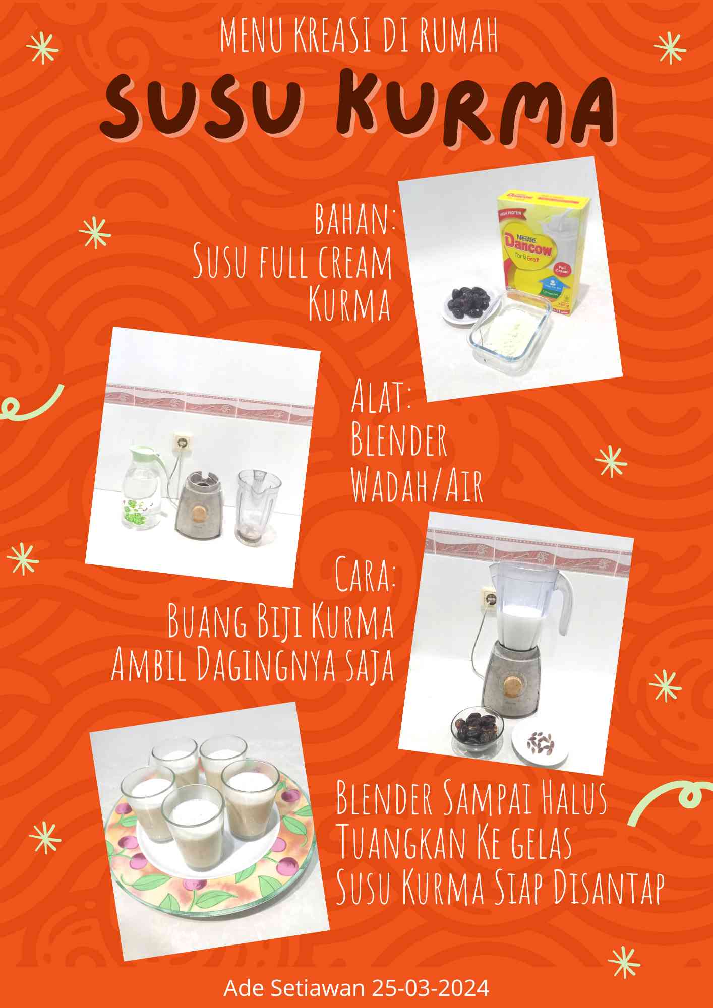 Infografis mengolah kurma jadi menu berbuka / dokumentasi pribadi