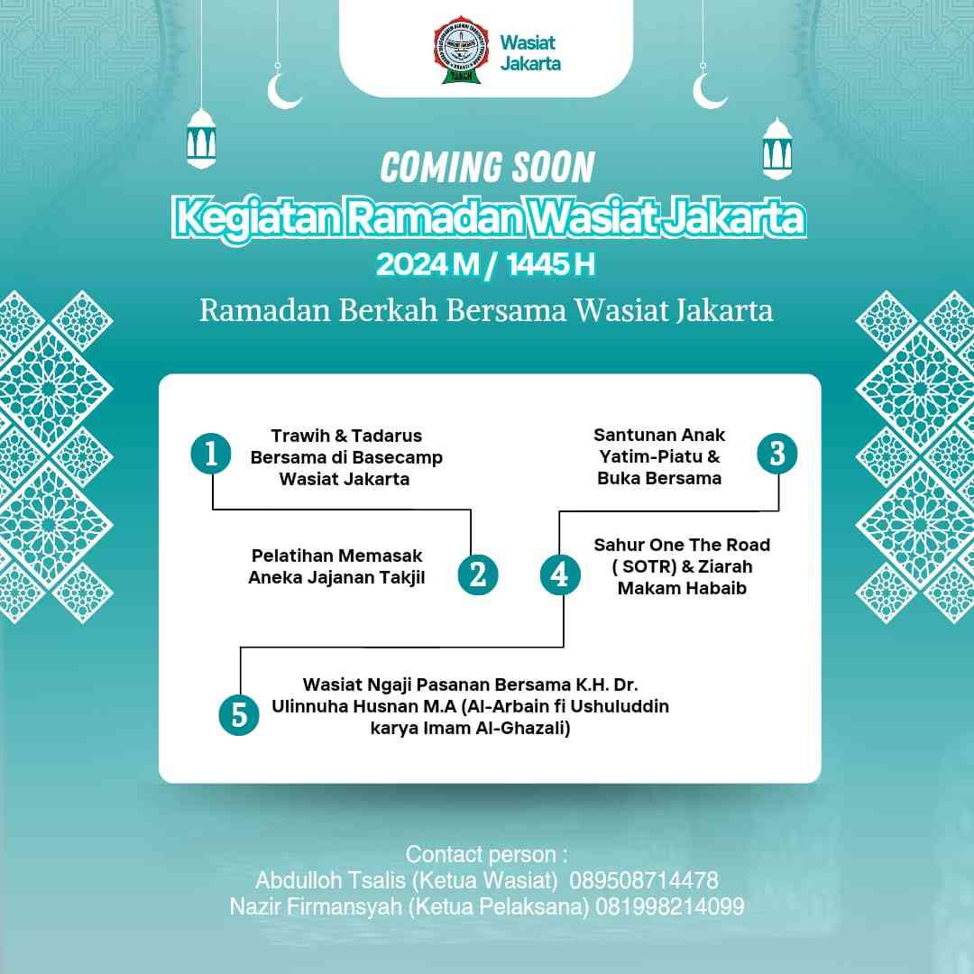 Rangkaian agenda Ramadan 2024 Wasiat Jakarta  