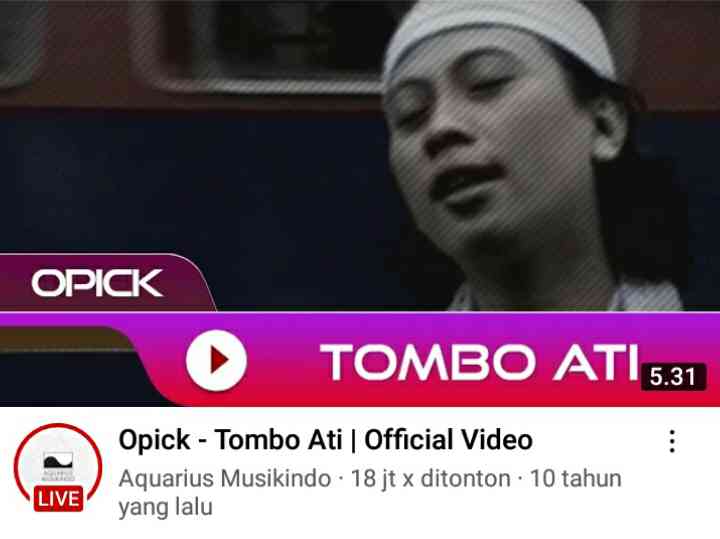 Opick | Tangkapan layar dokpri melalui YouTube