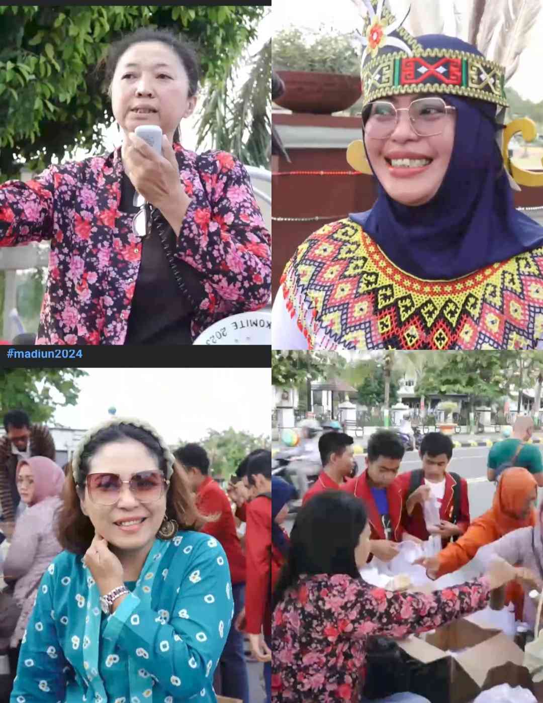 Uniknya Berbagi Takjil Mengenakan Pakaian Adat berkebaya di Madiun(dokpri tangkapan layar video madiuntoday)