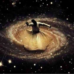 Ilustrasi Tari Sufi Menggambarkan Hubungan Kosmik Hamba dengan Tuhannnya dalam lagu 'Satu' (sumber : Sound Cloud)