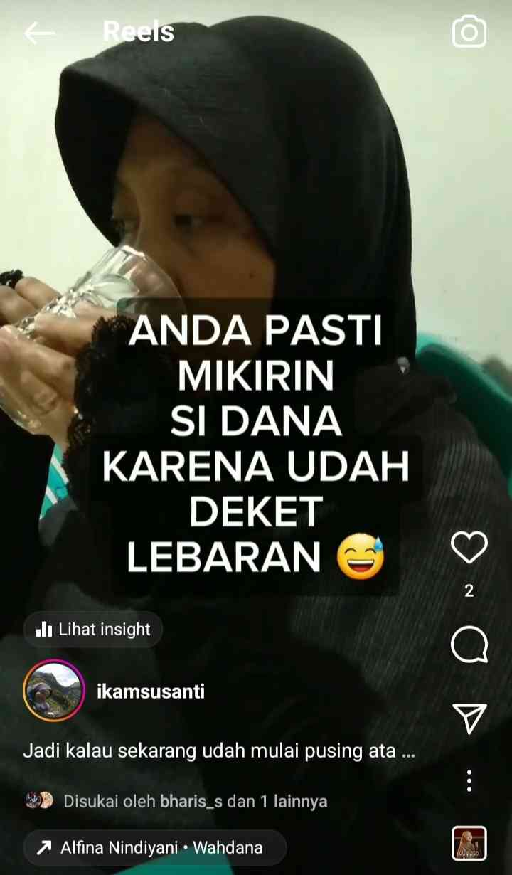 Video milik saya yang mencoba menggunakan salah satu lagu religi yang sedang viral. Sumber foto: hasil tangkap layar akun saya di Instagram @ikamsusan