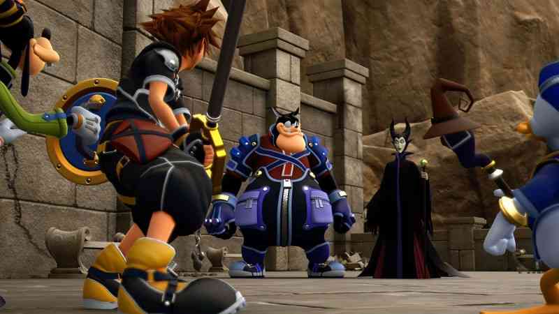 Ki-ka: Goofy, Sora, Pete, Maleficent, dan Donald Duck. (sumber: Game Informer)