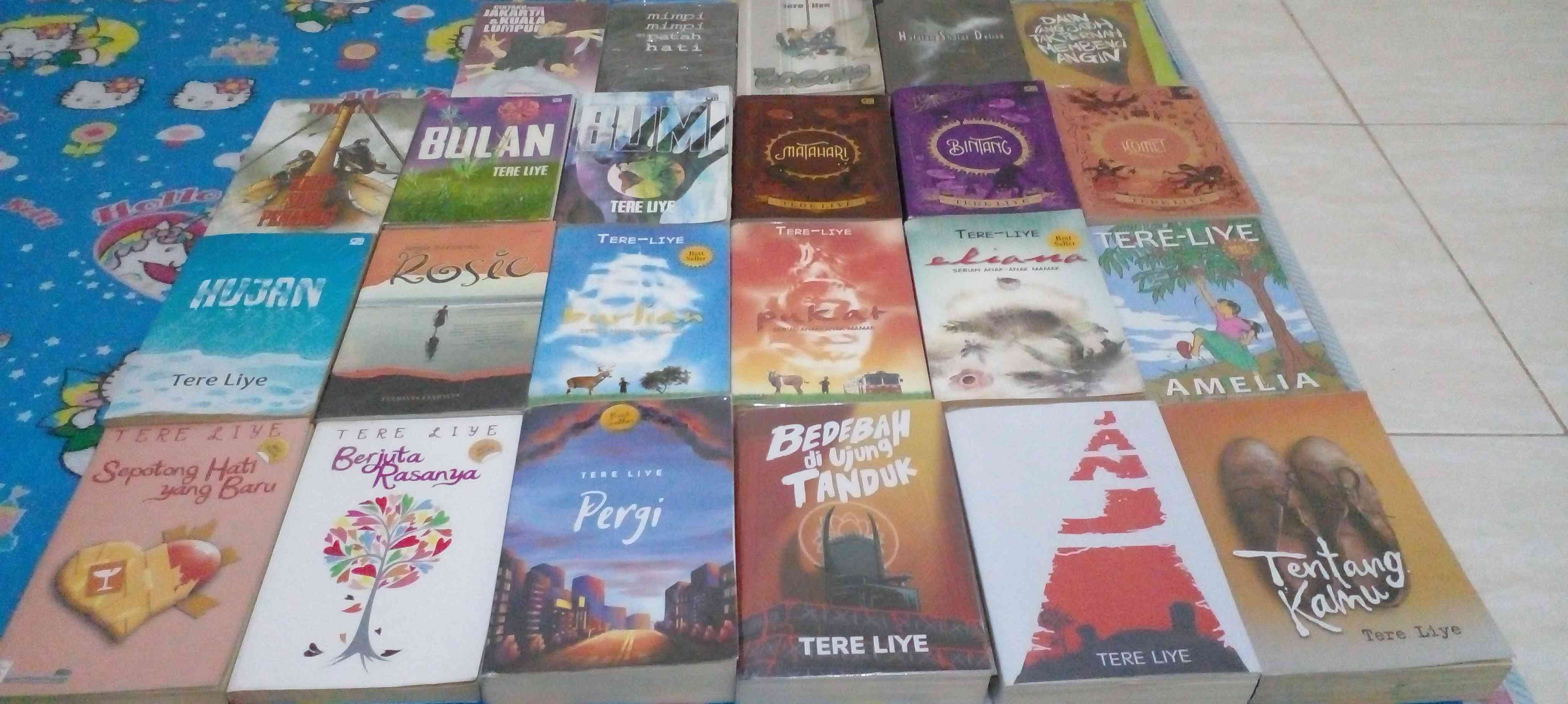 Novel Tere Liye. Dokpri