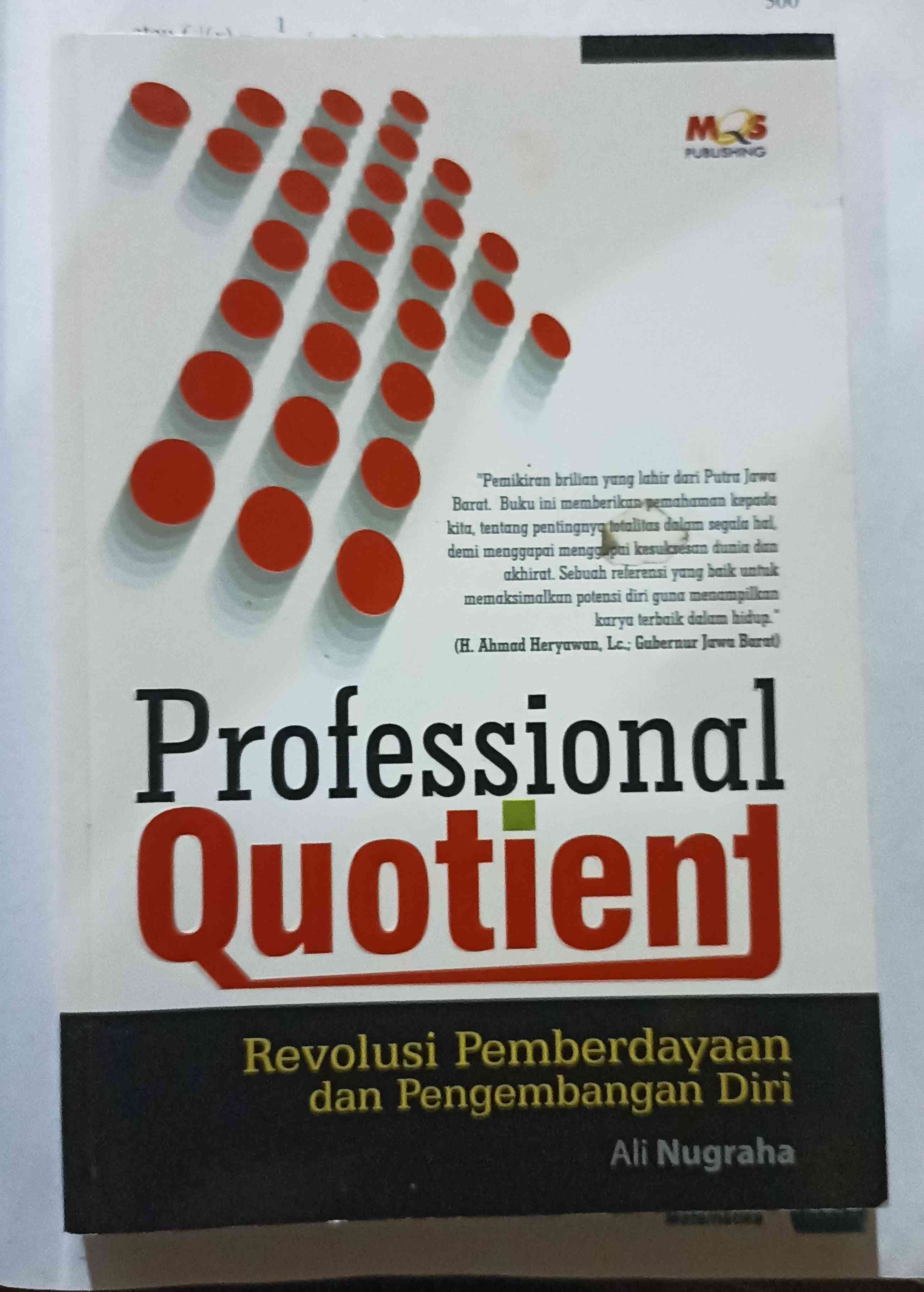 Buku Profesional Quotient (foto:suryan) 