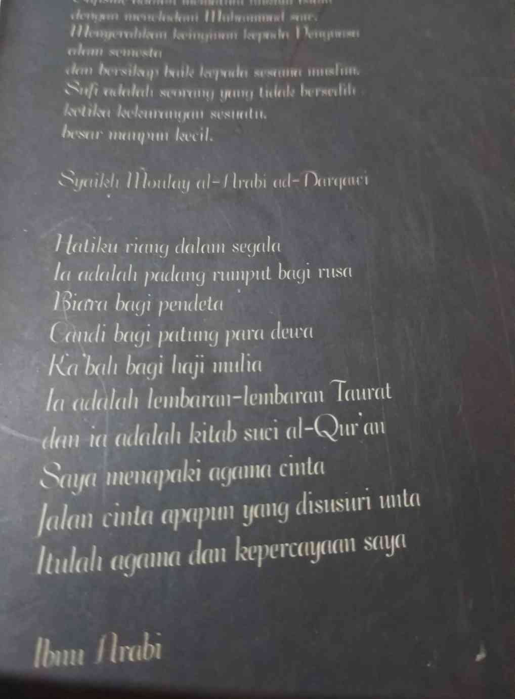 Syair sufi Ibnu Arabica(dokpri)