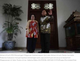 Ilustrasi Megawati Soekarnoputri dan Prabowo Subianto (Sumber: Antaranews.com)