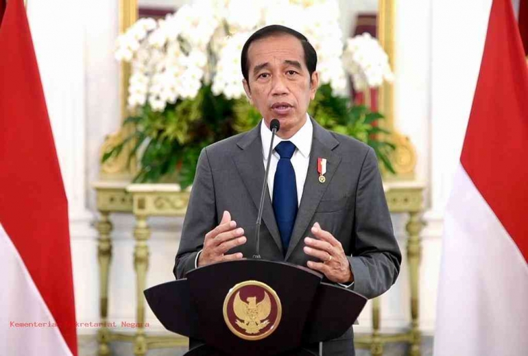 Presiden Jokowi pada Pertemuan Virtual Pertama Menteri Keuangan dan Gubernur Bank Sentral G20 (Dok. Kementerian Sekretariat Negara RI)