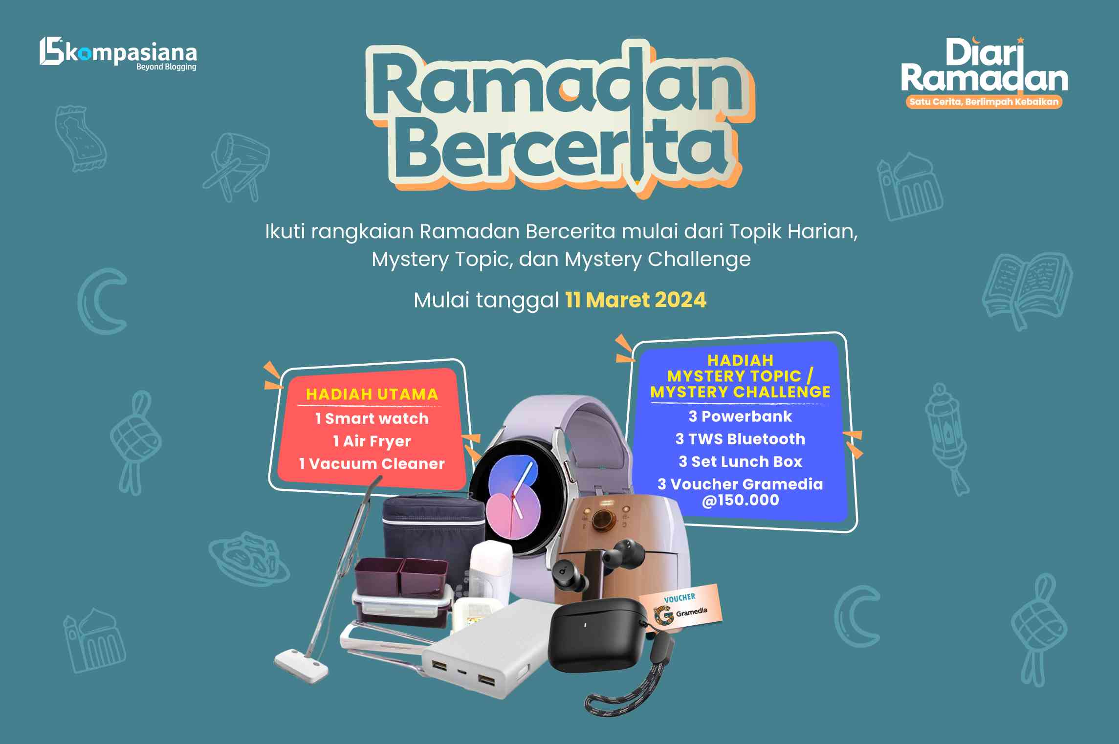 Kompetisi Diari Ramadan mengajak kita menebar konten positif selama Ramadan. Sumber: Kompasiana.com.