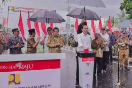 Presiden Jokowi meresmikan realisasi proyek inpres jalan daerah di Sulteng. Dok Sekertariat Presiden