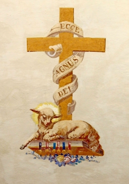 Ilustrasi salib, anak domba dan Kitab Suci. Sumber: Unsplash / Jasmin Staab
