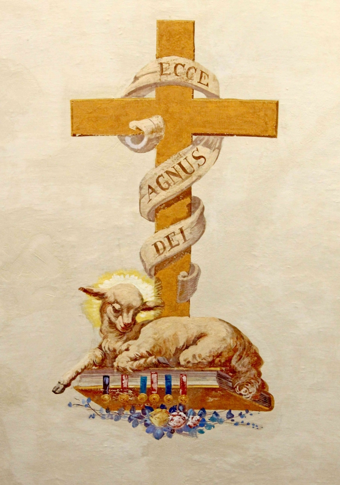 Ilustrasi salib, anak domba dan Kitab Suci. Sumber: Unsplash / Jasmin Staab