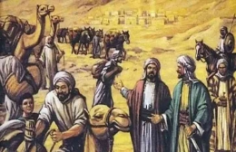 Ilustrasi kehidupan masyarakat Arab di zaman Nabi Muhammad SAW (Sumber: Sindonews.com)