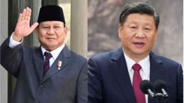 Prabowo Subianto dan Xi Jinping. (Sumber : VIVA)