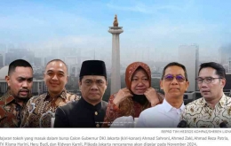 Ilustrasi bursa bakal calon gubernur DKI Jakarta 2024 (Sumber: Kompas.id)