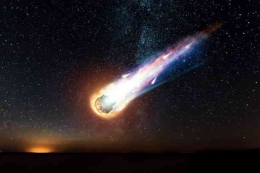 Ilustrasi meteor Sumber Foto iStockphoto. 