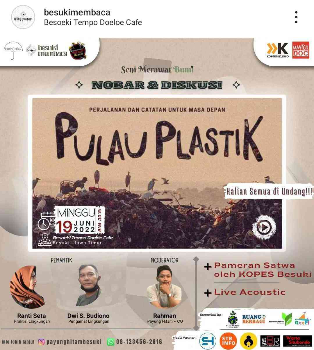 Poster nobar 'Pulau Plastik'.(Foto: Dokumen Pribadi)