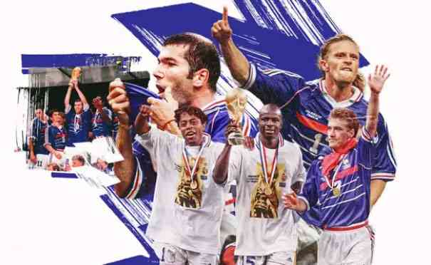 Timnas multi etnis dan multi kultural Prancis dibawah Zinedine Zidane saat juara Piala Dunia 1998. (Ilustrasi Soham Mukherjee)
