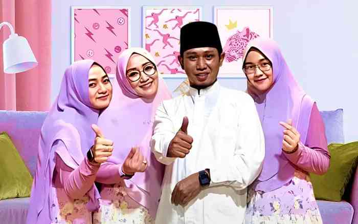 Ilustrasi pasangan poligami. (Sumber foto: https://iluminasi.com)