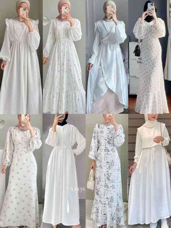 Inspirasi baju lebaran wanita (pinterest.com/muslimfashion2)