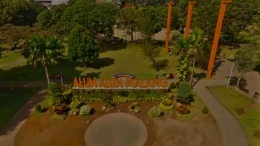 Alun-alun kota Malang, Jln Merdeka. Foto: Screenshot dari Raja Drone Id, youtube.com