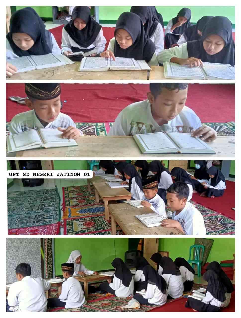 Kolase kegiatan One Day One Korwil Khatam Al-Qur'an dari SDN Jatinom 01 | Koleksi SDN Jatinom 01