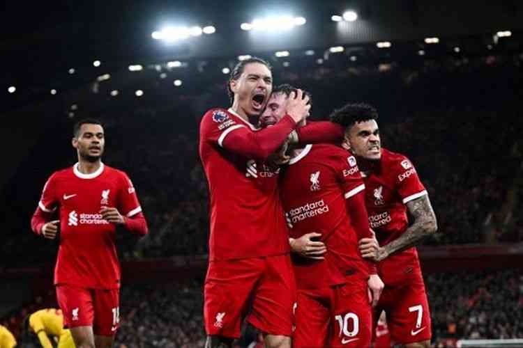 Liverpool akan bertandang ke Manchester United dalam lanjutan Liga Inggris pekan ke-30. Foto: Paul Ellis/AFP via Kompas.com