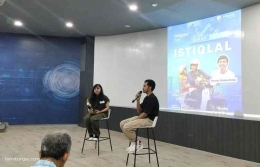 Kak Dewi dari KOMiK Kompasiana dan Mas Razny Mahardika sutradara film Istiqlal (dokumentasi pribadi fennibungsu)