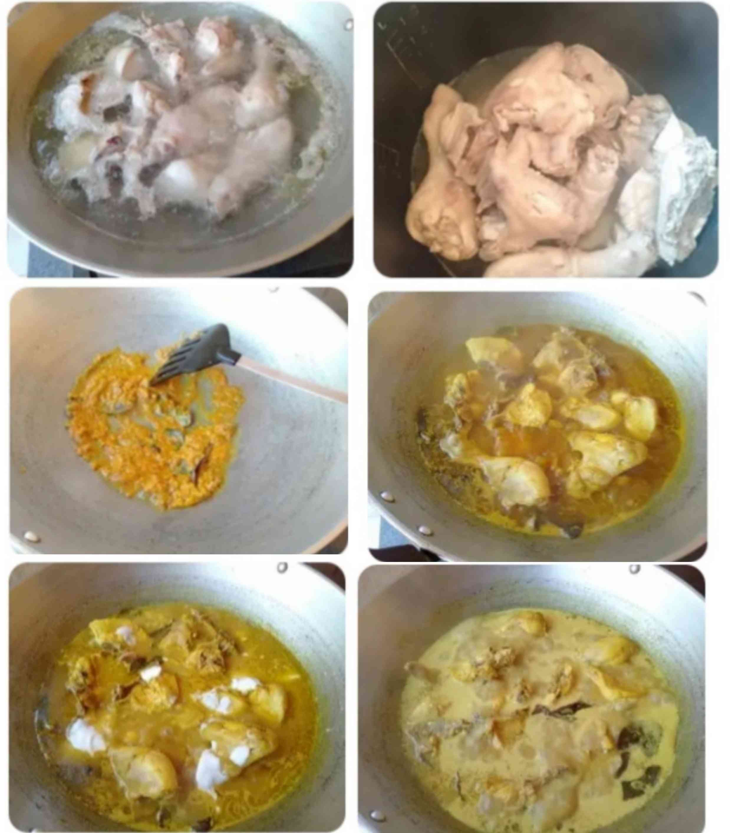 cuplikan langkah memasak opor ayam | dokpri.