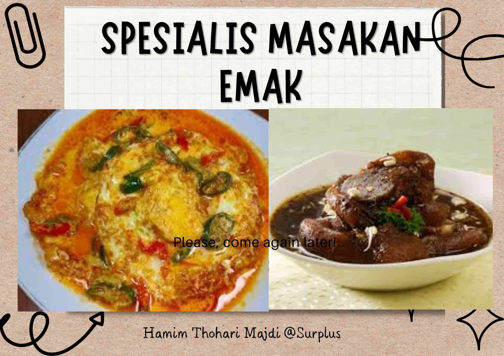 Resep masakan warisan turun temurun (Hamim Thohari Majdi)