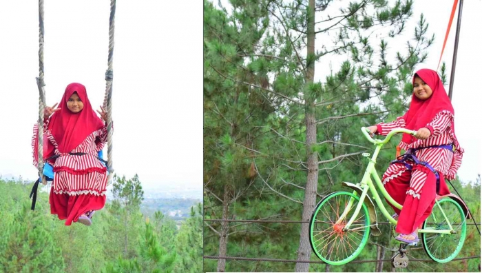 Ayunan dan sepeda gantung untuk anak. (Dokumen pribadi)