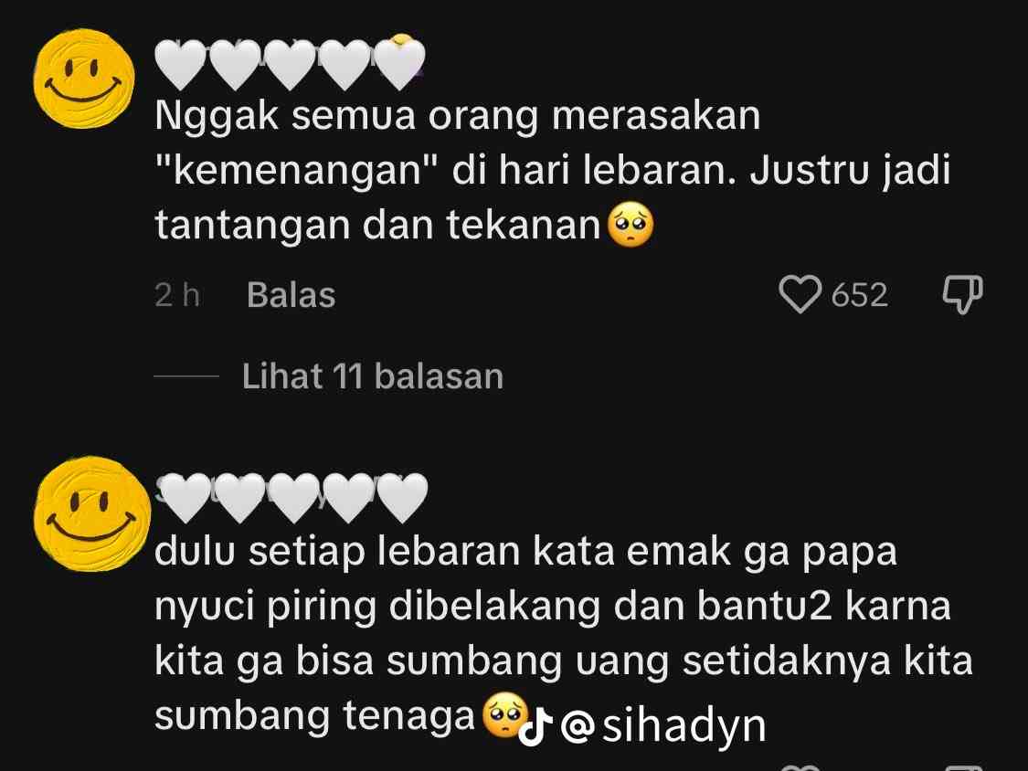 Beberapa orang membagikan ceritanya di komentar (sumber: @sihadyn) 