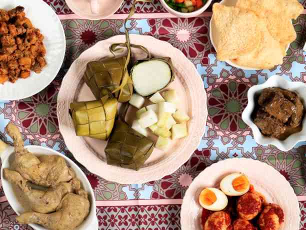 Ketupat, hidangan saat lebaran. Sumber: Istockphoto (Ika Rahma)