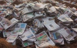 Memanfaatkan sampah koran bekas pasca sholat Idul Fitri (sumber: bing)