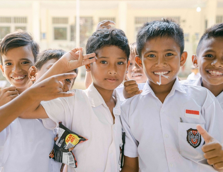 Photo by Agung Pandit Wiguna: https://www.pexels.com/photo/smiling-schoolboys-together-18772861/ 