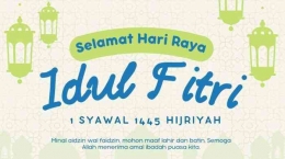 Selamat Hari Raya Idul Fitri (sumber gambar : Tribunnews.com)